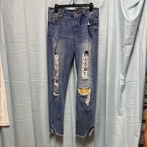 Hanna size 12 Distressed‎ Blue Jeans for Women destroyed